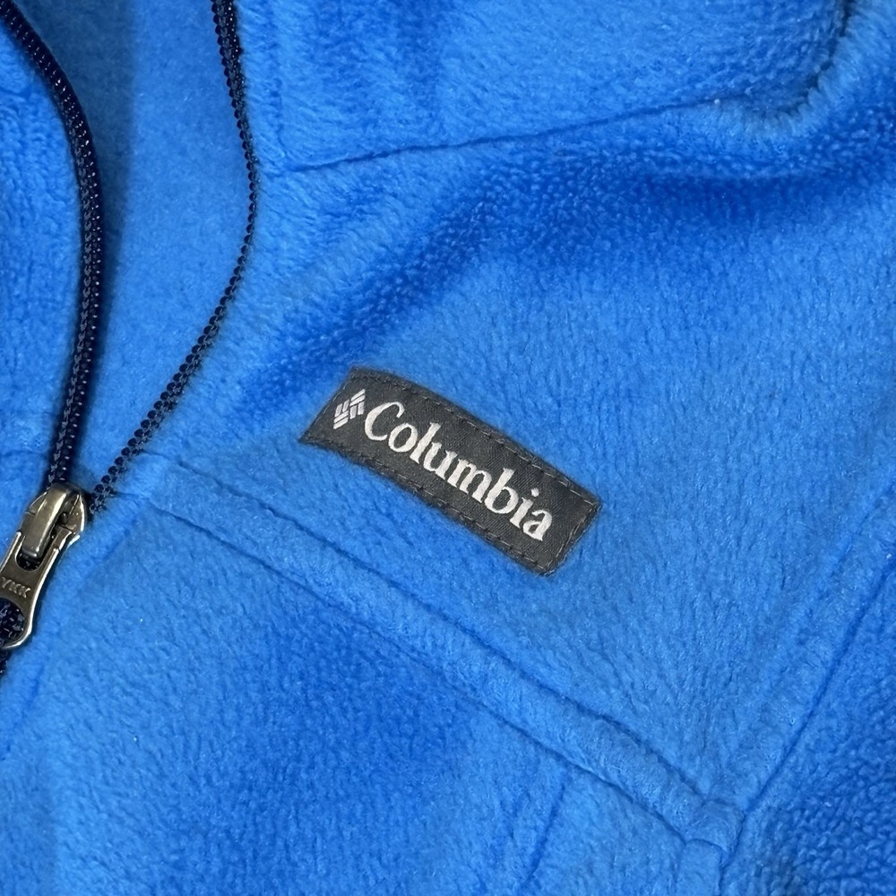Columbia Sweater Boys XSmall Blue Fleece Full Zip Outdoors Casual Youth Kids - Picture 2 of 8